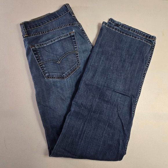 Levi's 559 Jeans Men's 34 x 31 (tag 32 x 34) Blue Dark Wash Relaxed Straight - Picture 11 of 16